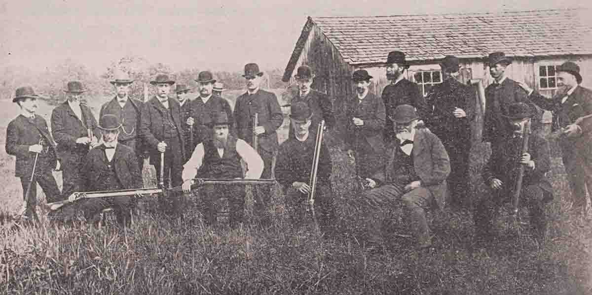 This photo, by A.C. Gould and originally published by American Rifleman magazine, was taken at the Muzzleloaders Versus Breechloaders match at Vernon, Vermont, May 26-27, 1886.